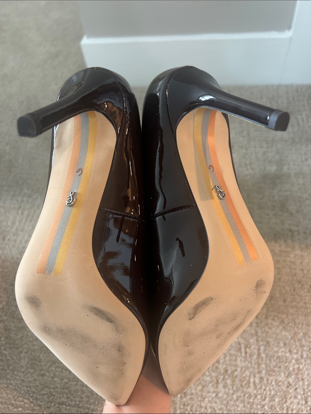 Sam Edelman Hazel Pointed-Toe Patent Pumps in Dark Brown size 6 - Picture 2 of 5